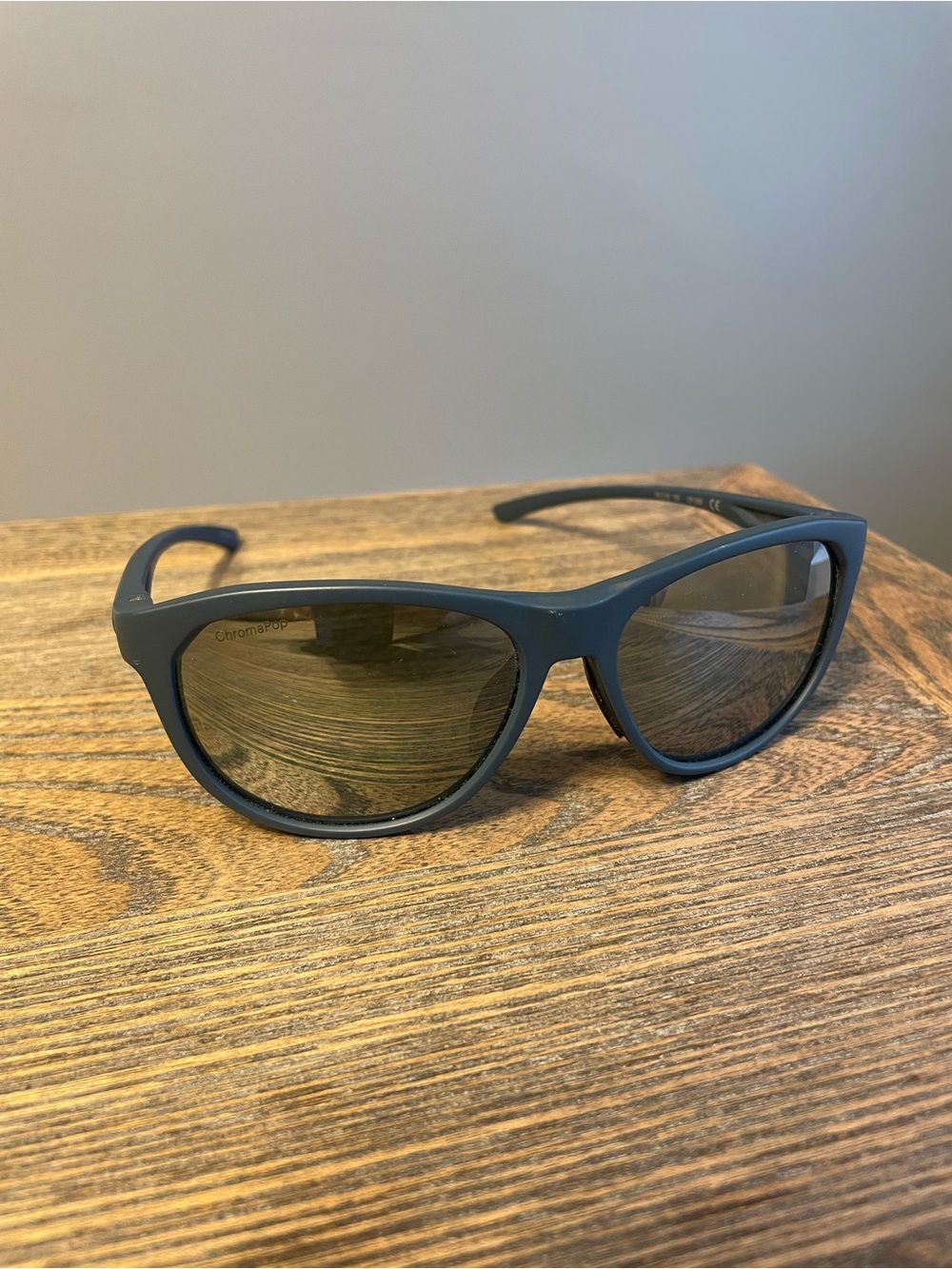 Smith Optics Matte Blue Frame Sunglasses with Grey-Tinted Lenses